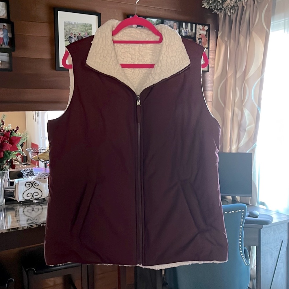 North Face Burgundy Vest